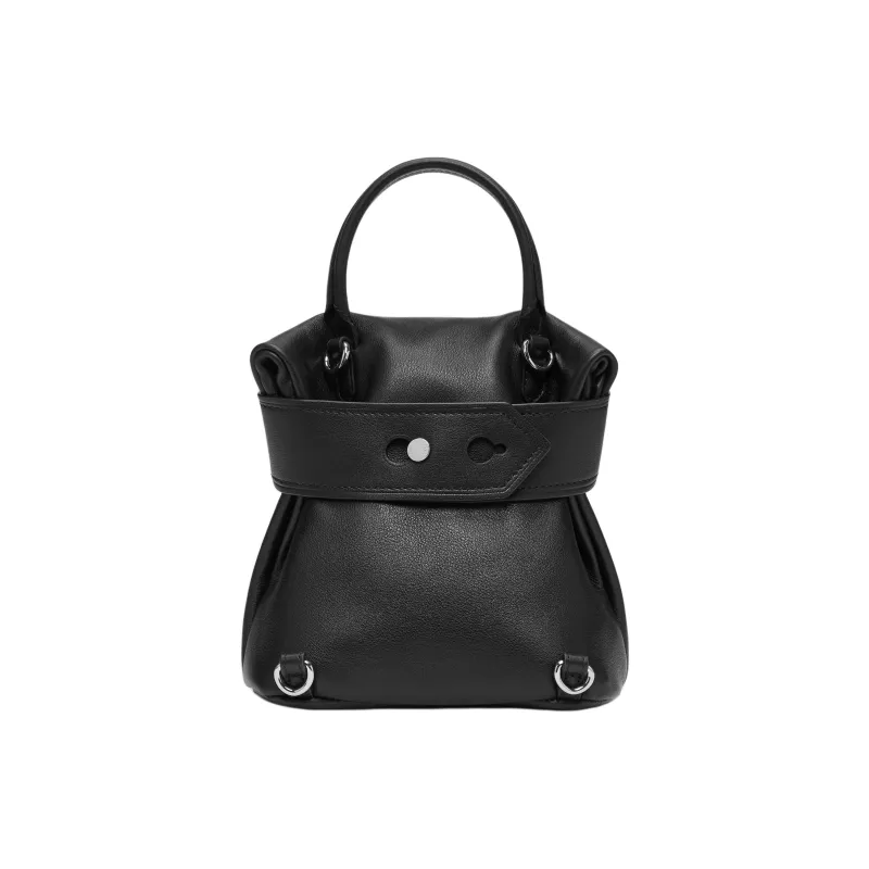 ZESH FOFO Handbag Fall Commute Bag Backpack, Cow Leather Small Size Women's Sky Blue/Black-1