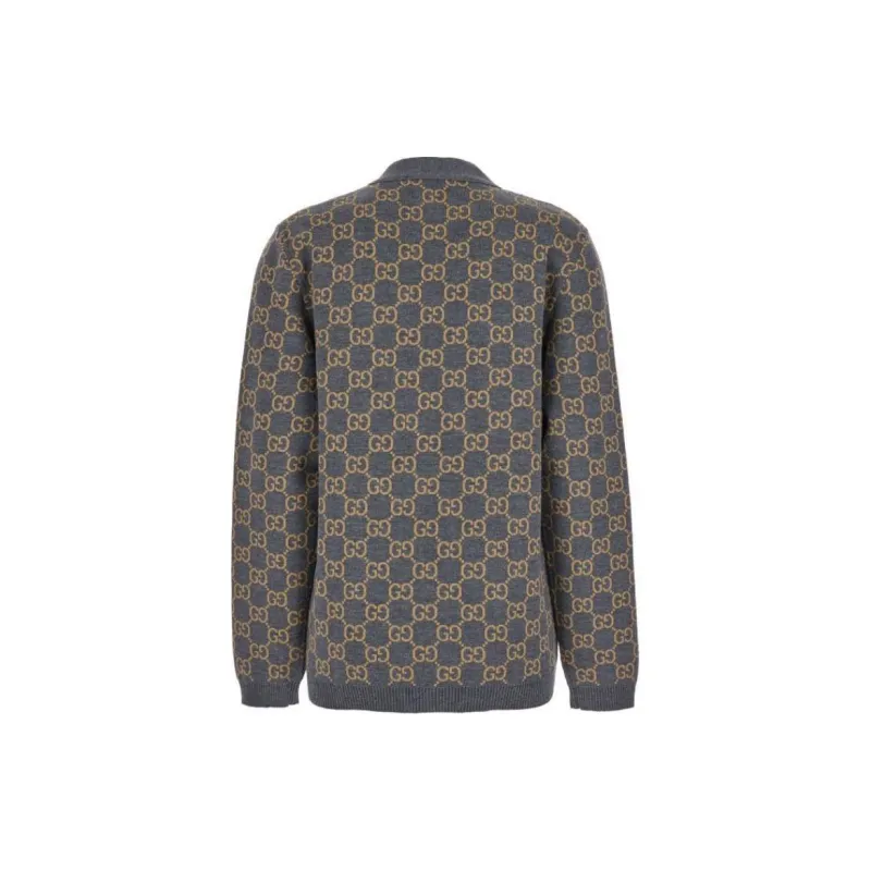 GUCCI Reversible Gg Jacquard Button-Up Cardigan-1