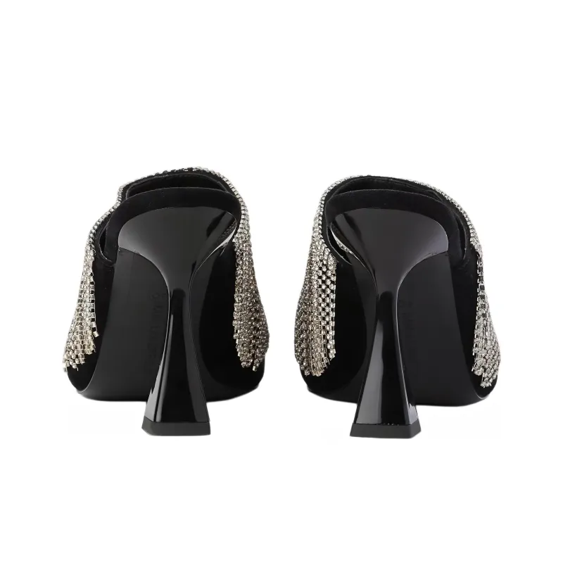 KARL LAGERFELD / Karl Lagerfeld Jeans Debut Ii 90mm Fringed Mules Women's-4