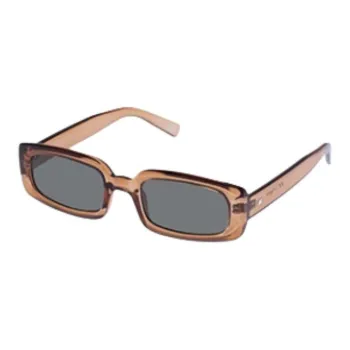 Le Specs Polycarbonate Rectangular Sunglasses Women's Jelly Brown