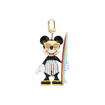 Disney Glass Stone Enamel Gold-Plated Zinc Brass Pendants Unisex Black