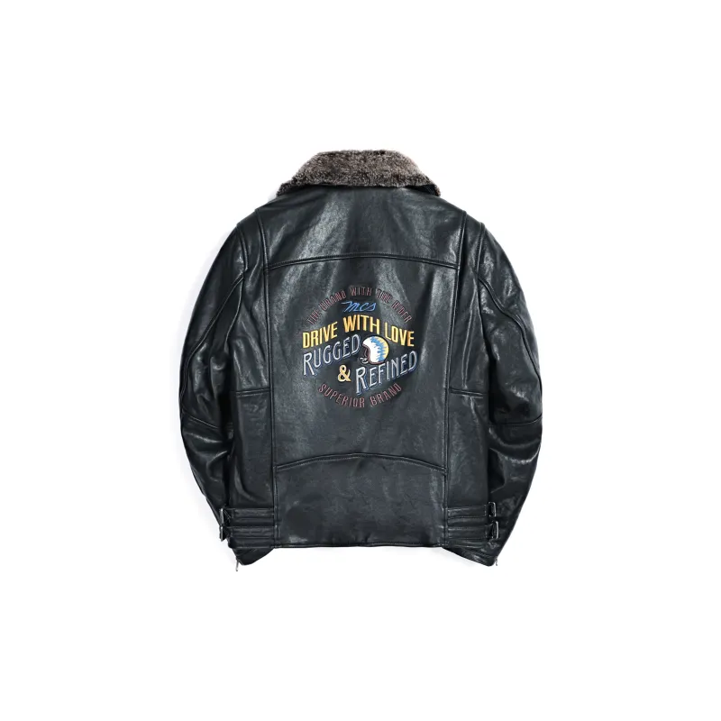 MCS Leather Jackets Men Black-1