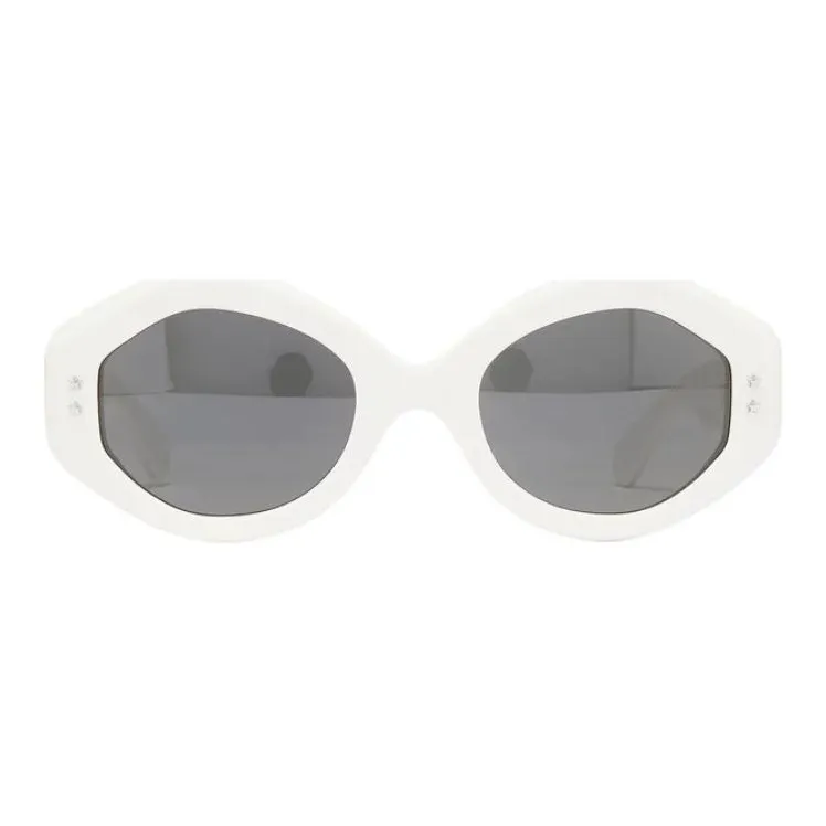 Supreme Irregular Shape Sunglasses Unisex White-1