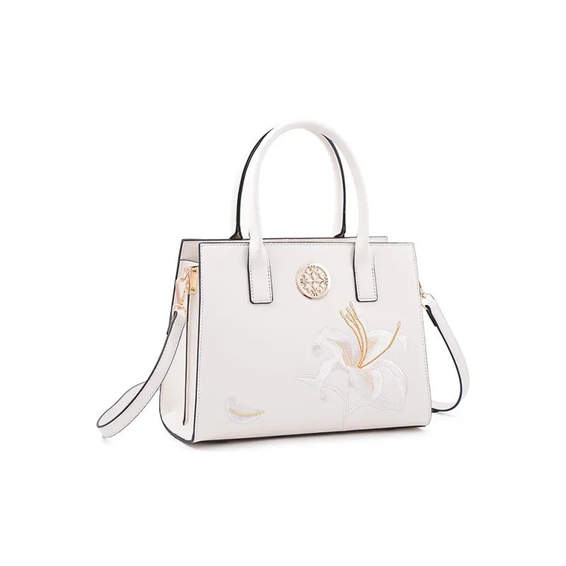 Vigno Synthetic Leather One Shoulder Handbags Regular Women's White-1