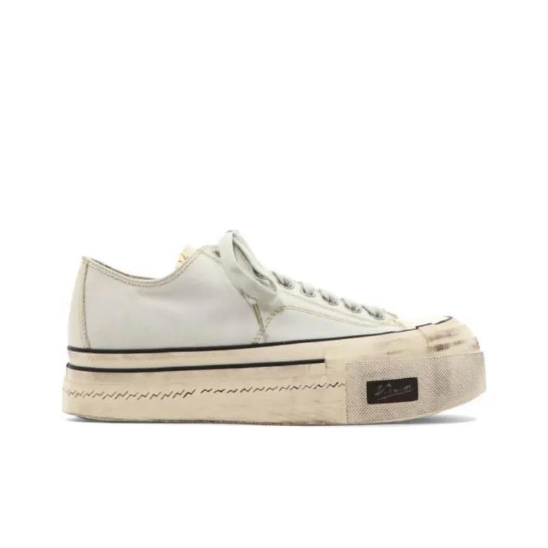 Visvim Skagway Wear-Resistant Low-Top Casual Shoes Men's White-1