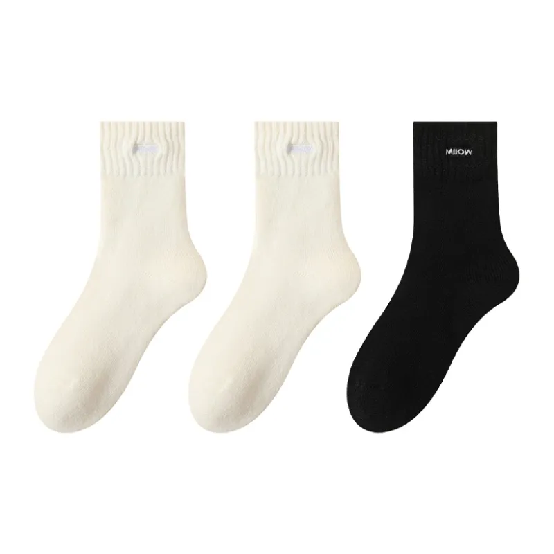 MIIOW Mid Calf Socks Women's Multi double Loading-18