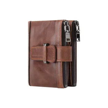 DOSRFINI Cow Leather Coin Purses Wallets Regular Men's Black/Blue/Coffee/Umber