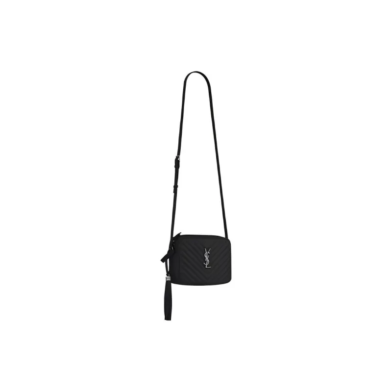 SAINT LAURENT Lou Camera Bag Crossbody Matelasse Leather Black-3