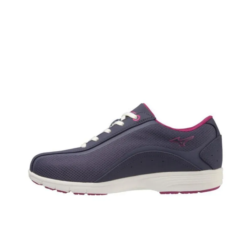 Mizuno Anti Slip Wear Resistant Low Top Casual Shoes Women's Purple Pink-0