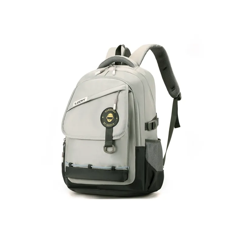 LUVISTRUE Nylon Backpack And Laptop Bag Regular Men's Dark Gray/Light Gray/White/Dark Blue/Khaki-4