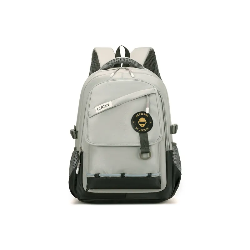 LUVISTRUE Nylon Backpack And Laptop Bag Regular Men's Dark Gray/Light Gray/White/Dark Blue/Khaki-3