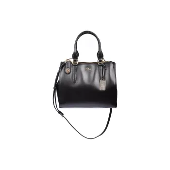 COACH Crosby Leather Tote Bag, Shopping Bag, One Shoulder Crossbody Bag, Handbag, Crossbody Bag Tubas Women's Black
