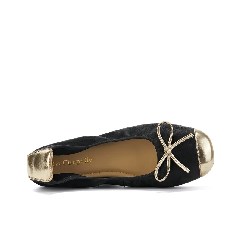La Chapelle Casual Single Shoes Low Heel Women's Black-3