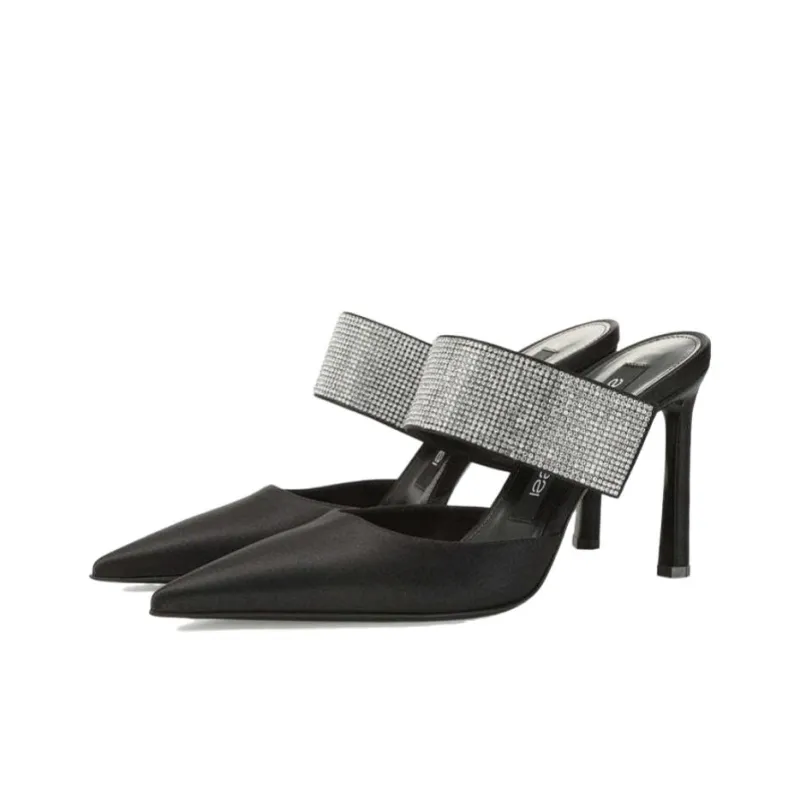 SERGIO ROSSI Paris 60mm Satin Mules-4