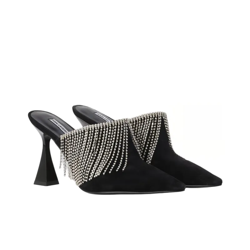 KARL LAGERFELD / Karl Lagerfeld Jeans Debut Ii 90mm Fringed Mules Women's-2
