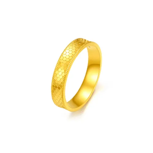 FANCI 18K Gold/14K Gold Inlay Lab Grown Diamond Rings Unisex