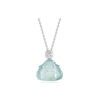 KING TAI SANG Ice Glutinous Jadeite Necklaces Women's