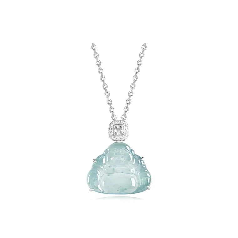 KING TAI SANG Ice Glutinous Jadeite Necklaces Women's-0