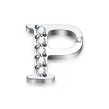 Zircon Letter Stud Earrings P (Single)