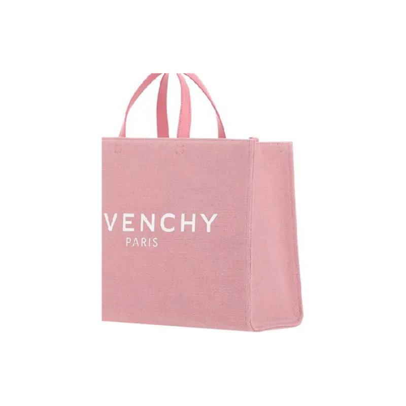 GIVENCHY Canvas Tote Bag Shopping Bag One Shoulder Crossbody Canvas Bag Handbag Medium Size Women's Pink-3