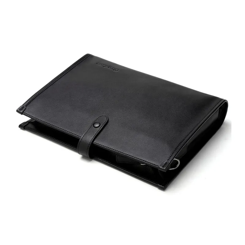 BISON DENIM Top Grain Cow Leather Crossbody Bag Shoulder Bag Regular Men's Black-3