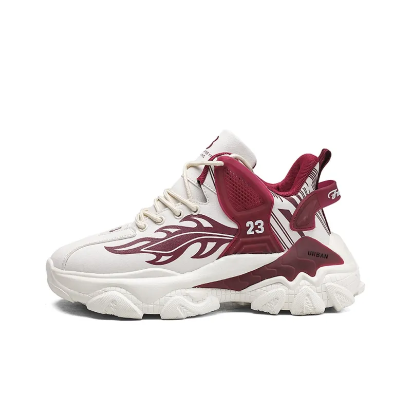URBAN AUTHENTIC Cushioning, Slip Resistant, Abrasion Resistant, Lightweight Coverage Mid Top Chunky Sneakers Men's-0