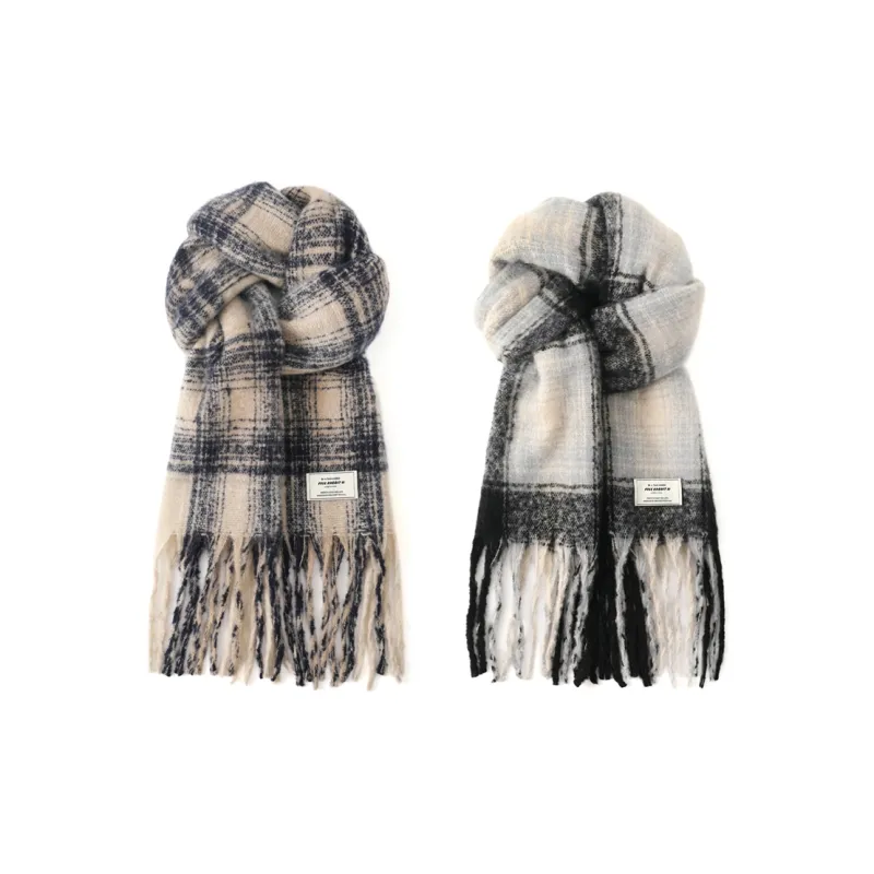 FREE RABBITⅡ Winter Thickened Warm Advanced Touch Fringe Shawl Scarf Unisex-12