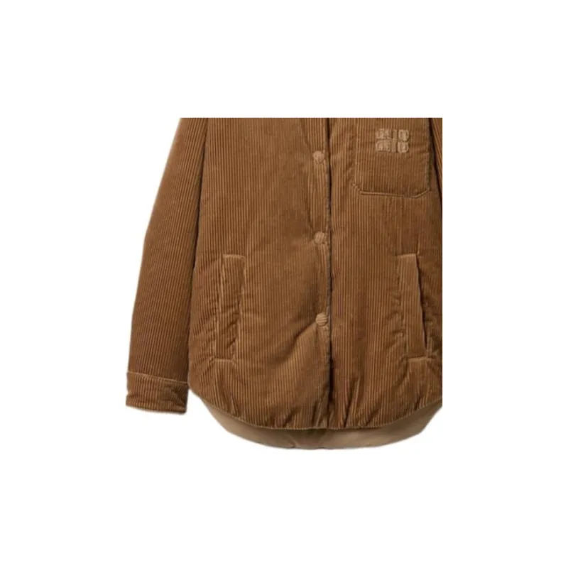 MIU MIU FW24 Down Jacket Women's Camel Brown-5