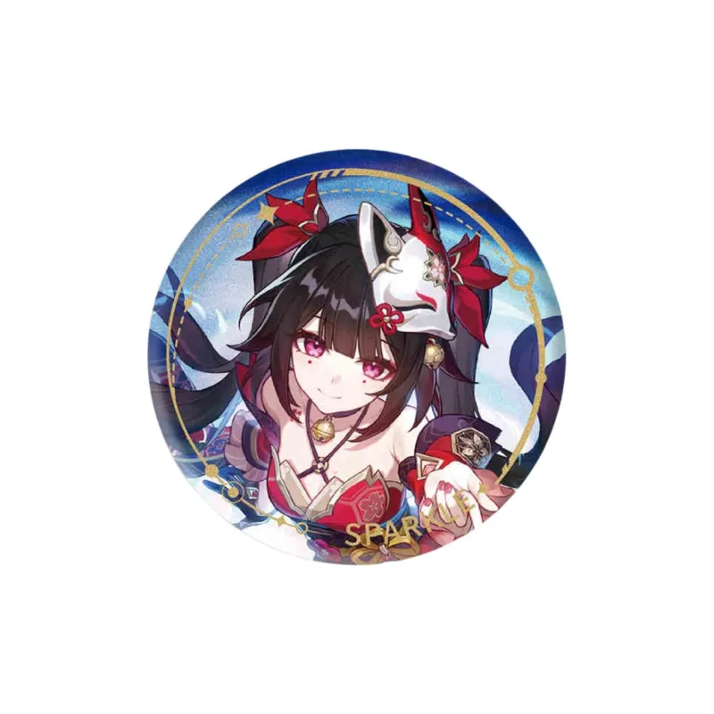 MIHOYO x Crash Star Dome Railway Bronya Illustration Collection Tinplate Harmonious Destiny Badges-6