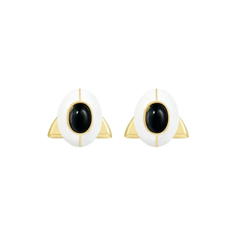 Social Talent 925 Silver Needles Stud Earrings Women's Box-2