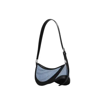 Mugler Canvas Shoulder Bag Regular Women's Blue