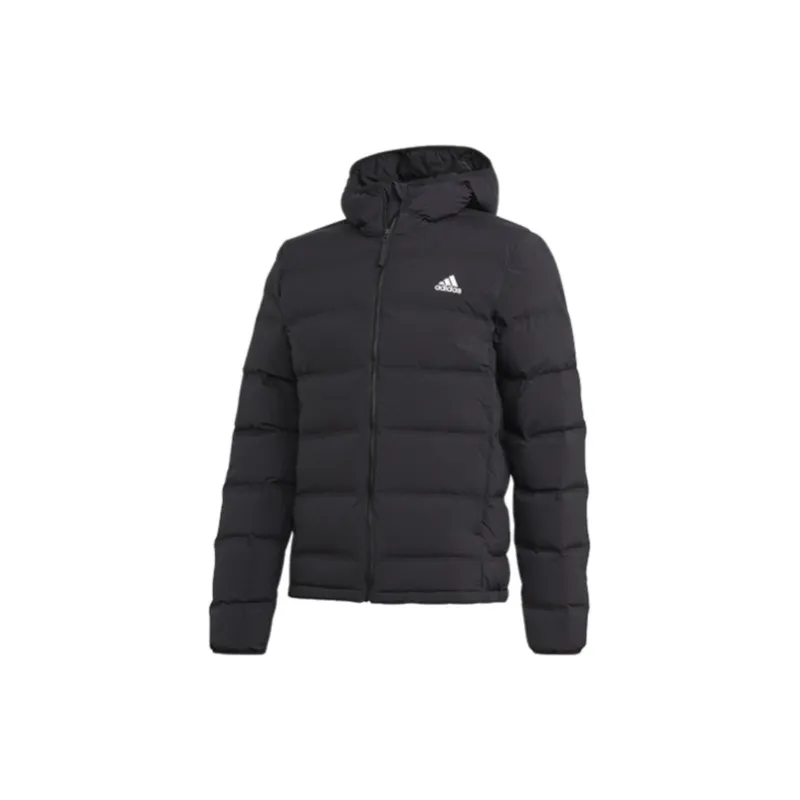 Adidas Down Jacket Unisex Black Comes With Necklace-2