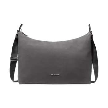MICHAEL KORS Hudson Suede Vagabond Bag Crossbody Bag Shoulder Bag Men's Stone Gray