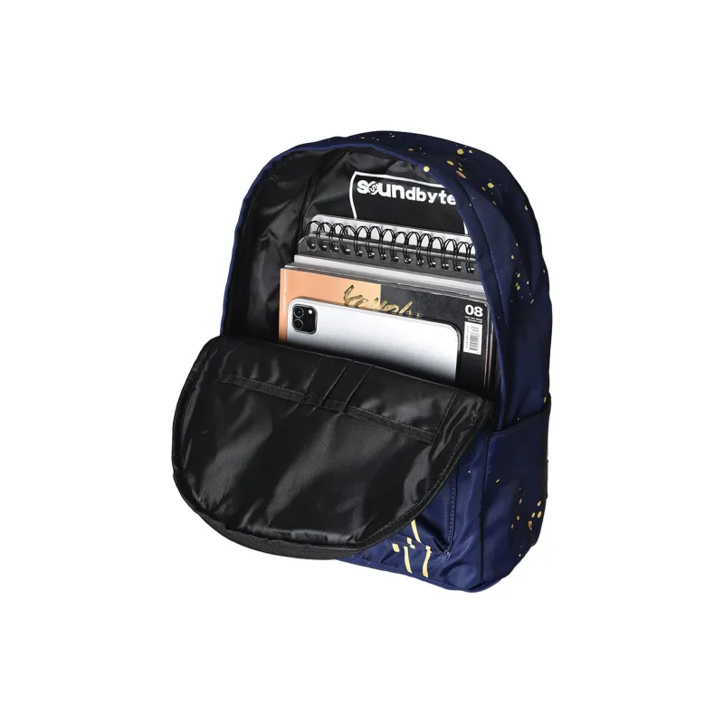 Soundbyte Polyester Backpack Laptop Bag Regular Unisex Lapis Lazuli Blue-3