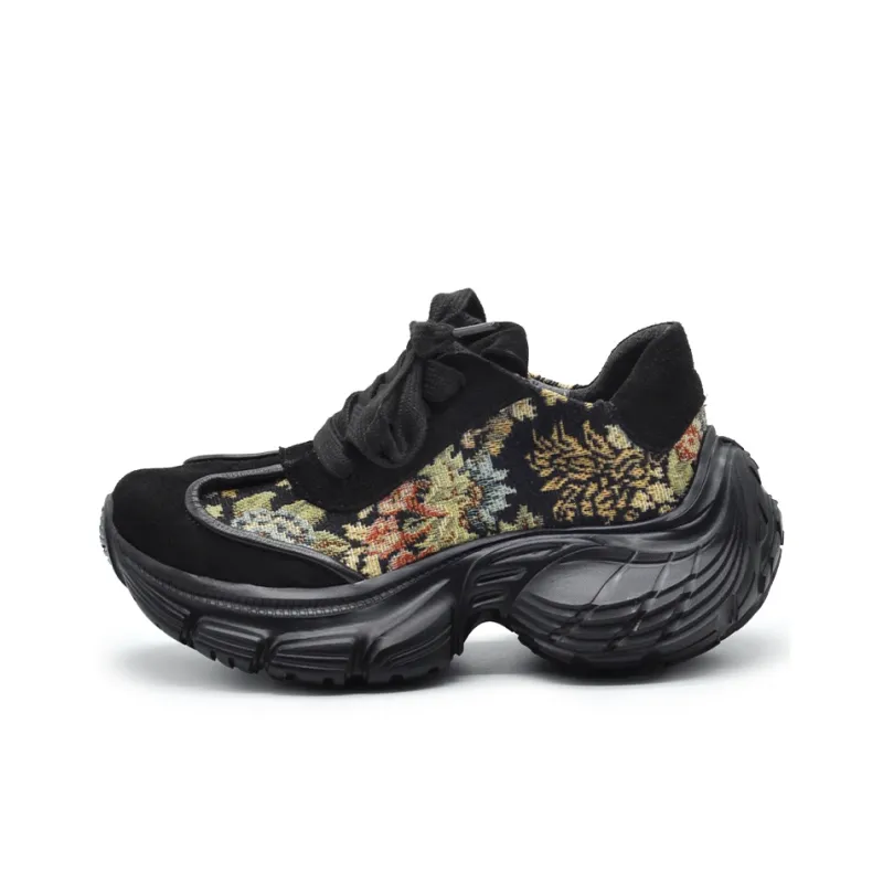 ARTMU Low Top Chunky Sneakers Women's Black-0