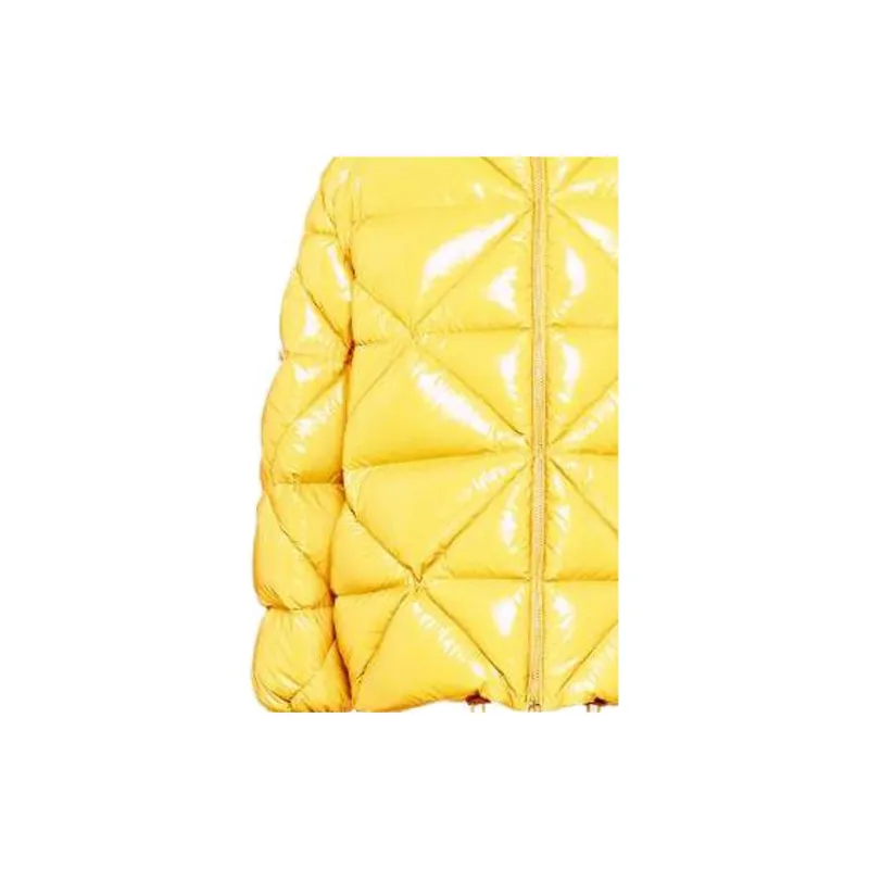 PRADA Logo Puffer Quilted Coat 'Yellow'-4