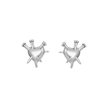 KING OF BLING Alloy Stud Earrings Unisex Good Luck