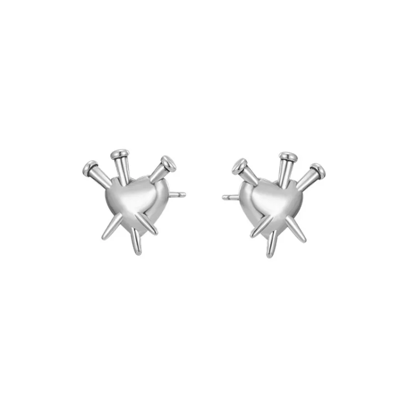 KING OF BLING Alloy Stud Earrings Unisex Good Luck-0