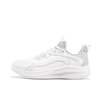 361° Yunshu Anti Slip Wear Resistant Low Top Running Shoes Women's White Gray