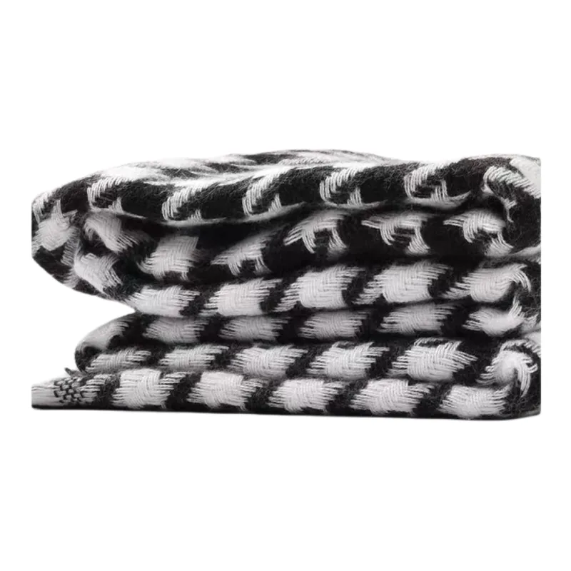 BAGNOREGIO Faux Cashmere Knit Scarves Unisex-5