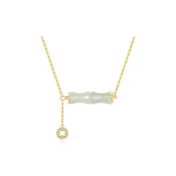 ORTAFFA Hetian Jade Necklaces Pale Greenish White Jade Women's