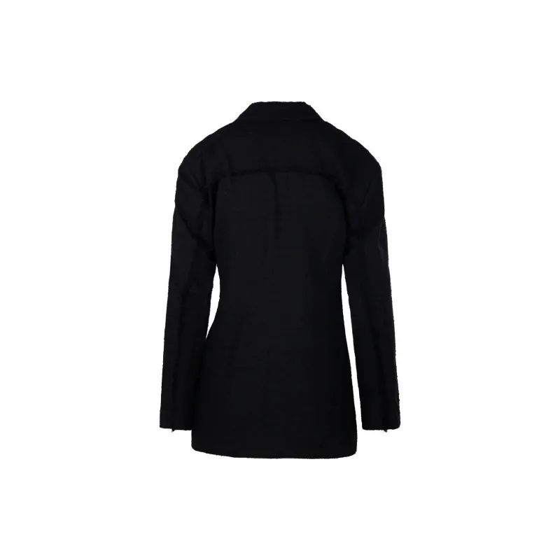 GANNI Tweed Suiting Blazer-1