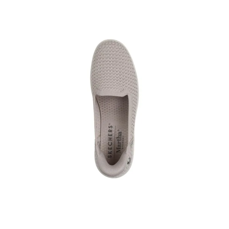 Martha Stewart x Skechers Pier Lite Anti-Slip Wear-Resistant Low-Top Casual Shoes Women's Taupe-3