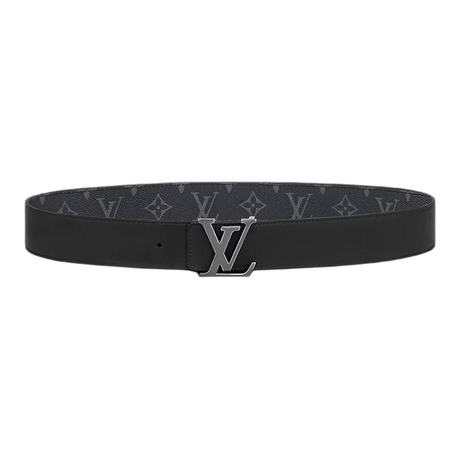 Louis Vuitton black silver belt high quality