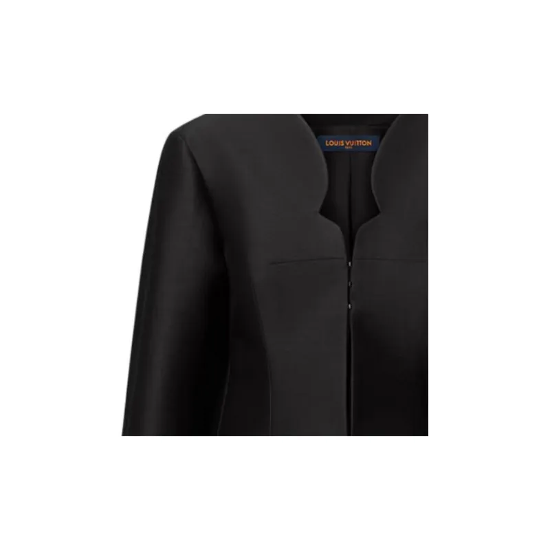 LOUIS VUITTON Cut Out Neckline Mikado Jacket-3