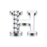 Zircon Stud Earrings with Letter (Single)