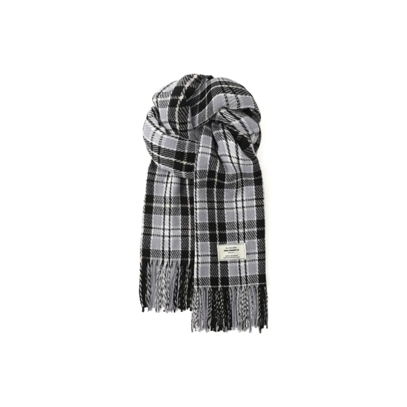 FREE RABBITⅡ Korean Style Warm And Versatile Faux Cashmere Knitted Fabric Scarf Shawl Unisex-0