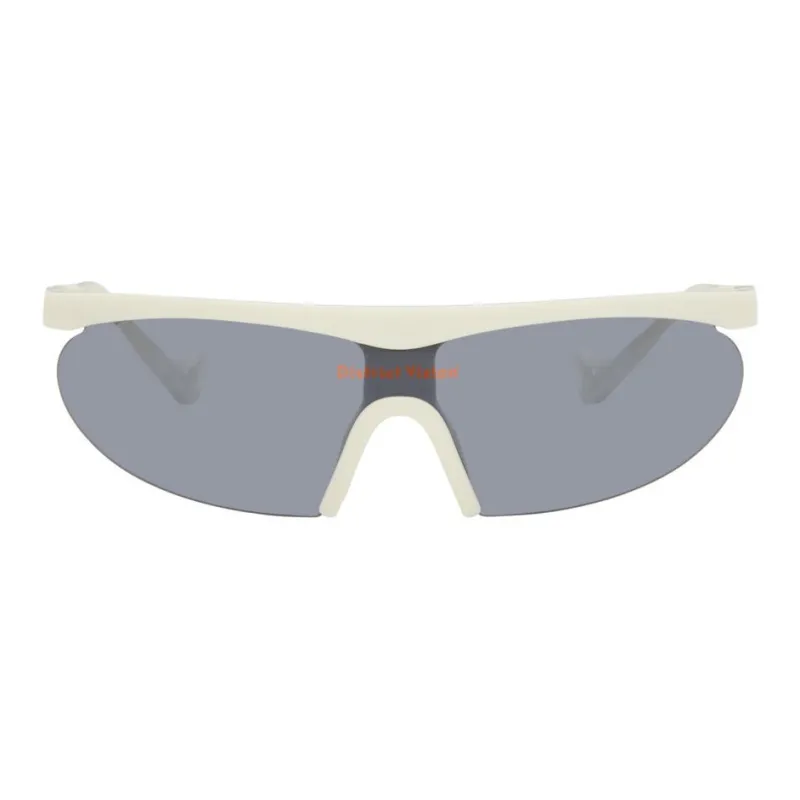 District Vision Titanium Polyacrylonitrile Irregular Shape Sunglasses Men's White-0