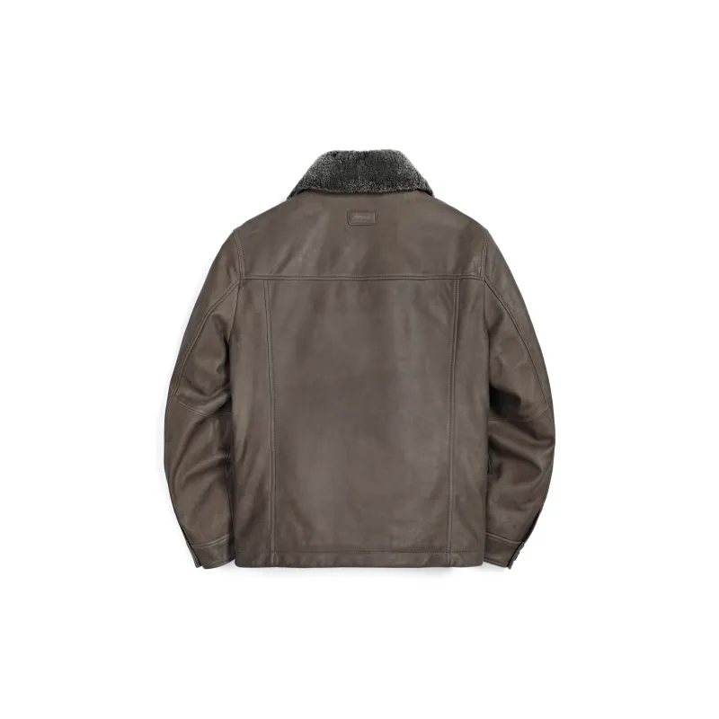 MCS Leather Jacket Men's Dark Coffee-1