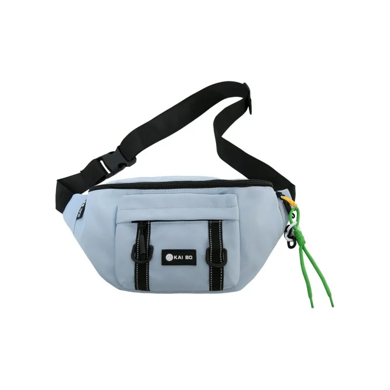 LUVISTRUE Nylon Crossbody Fanny Pack Unisex Ecru/Black/Blue-7
